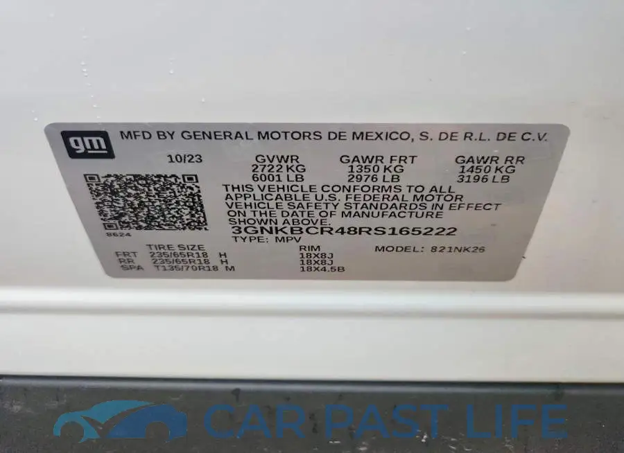 3GNKBCR48RS165222# 13