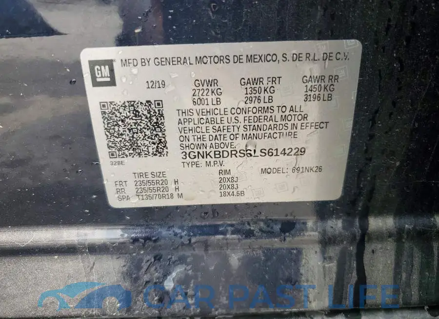 3GNKBDRS6LS614229# 14