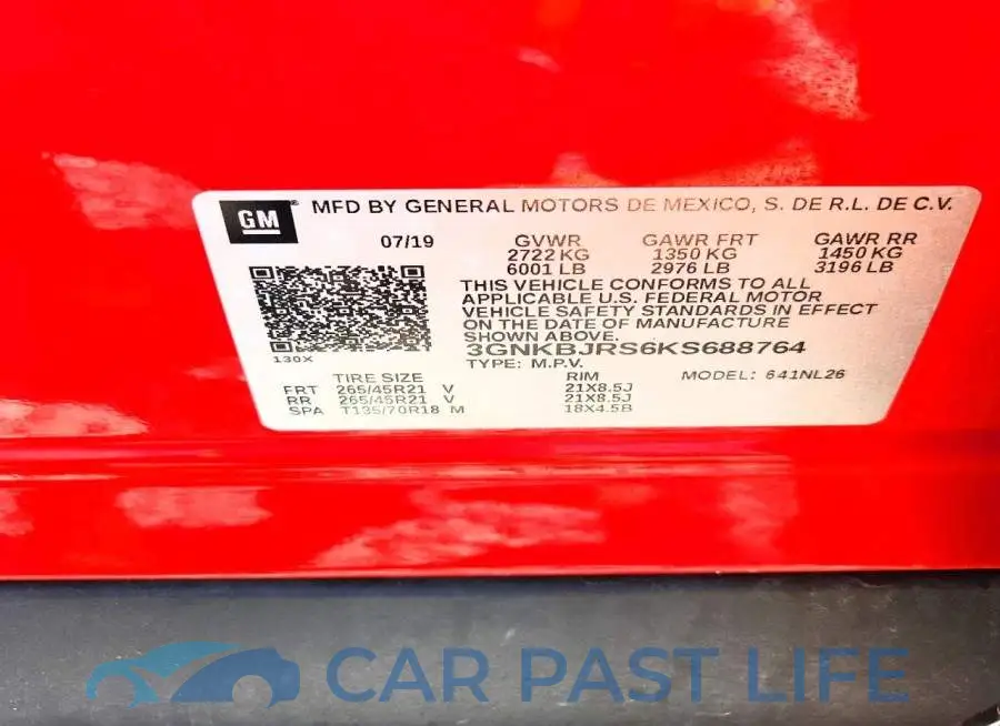 3GNKBJRS6KS688764# 13