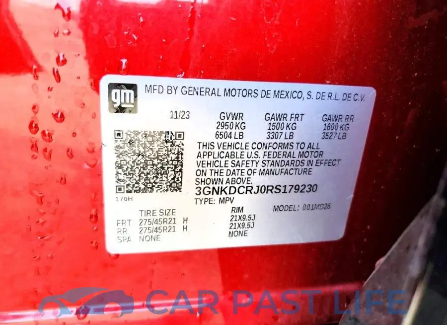 3GNKDCRJ0RS179230# 13