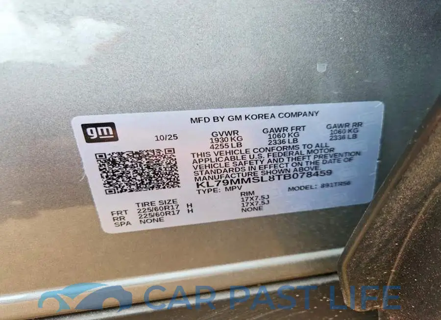 KL79MMSL8TB078459# 13
