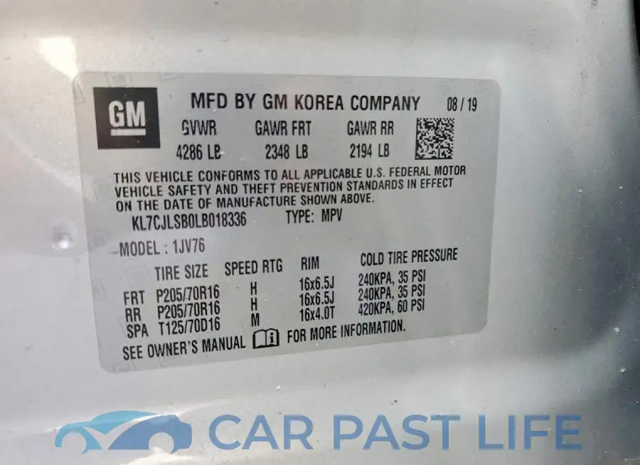 KL7CJLSB0LB018336# 12