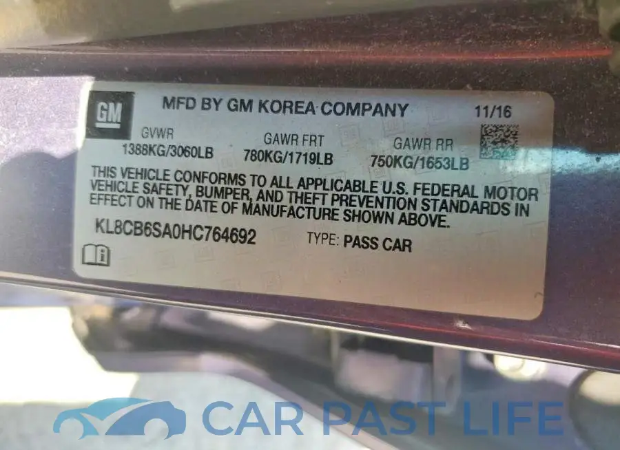 KL8CB6SA0HC764692# 12