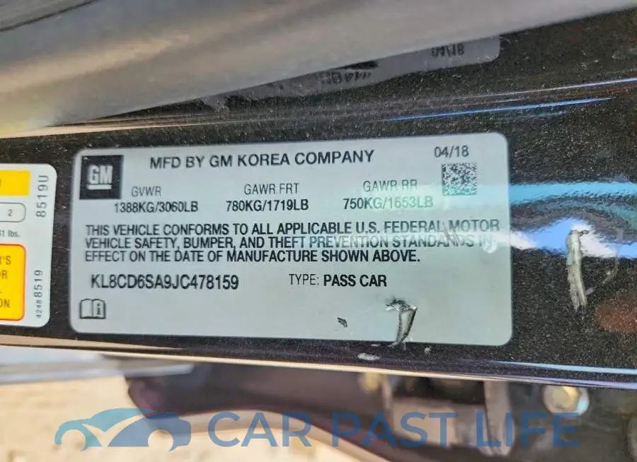 KL8CD6SA9JC478159# 12