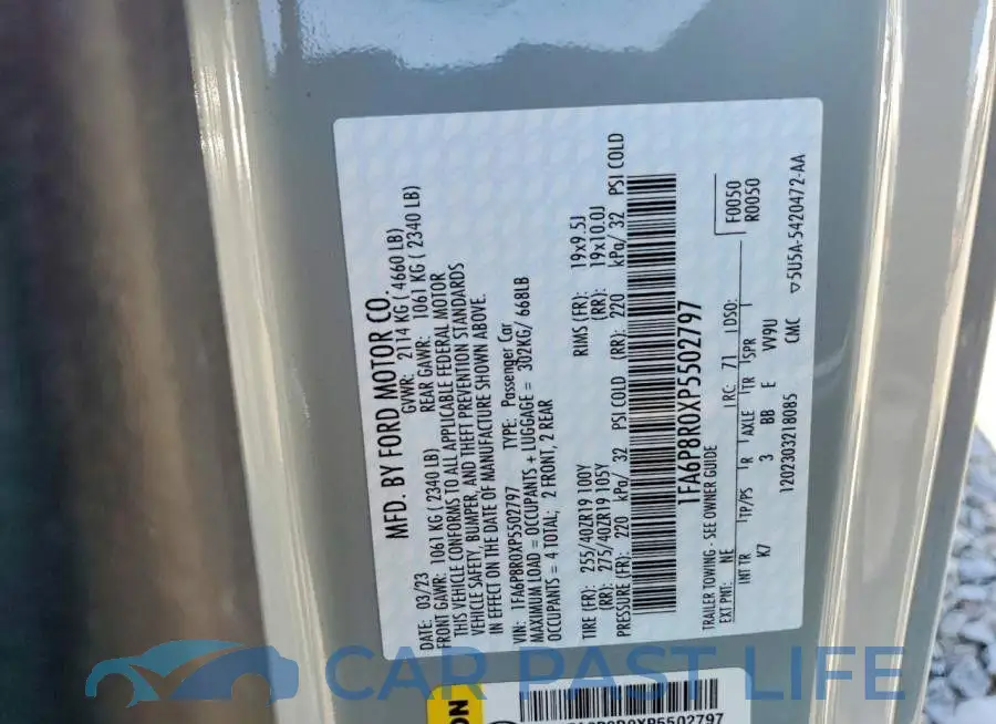 1FA6P8R0XP5502797# 12