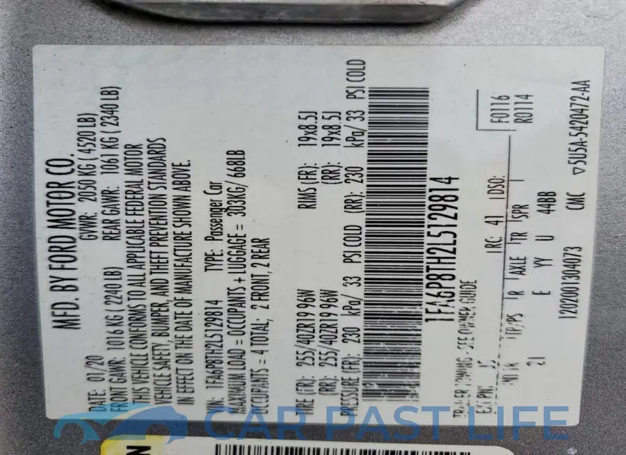 1FA6P8TH2L5129814# 12