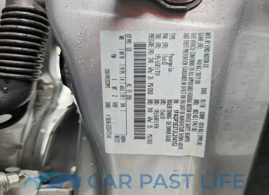 1FADP3E27JL254352# 12