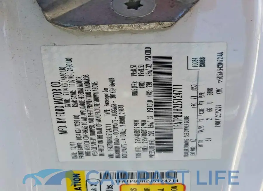 1FATP8UH2J5124711# 13