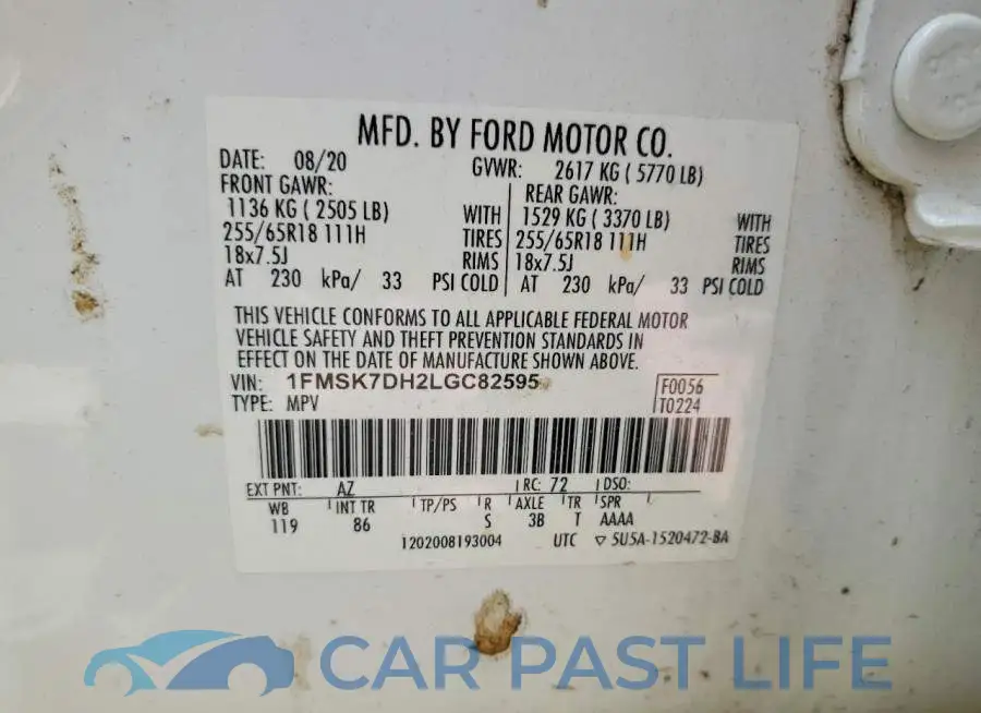 1FMSK7DH2LGC82595# 13