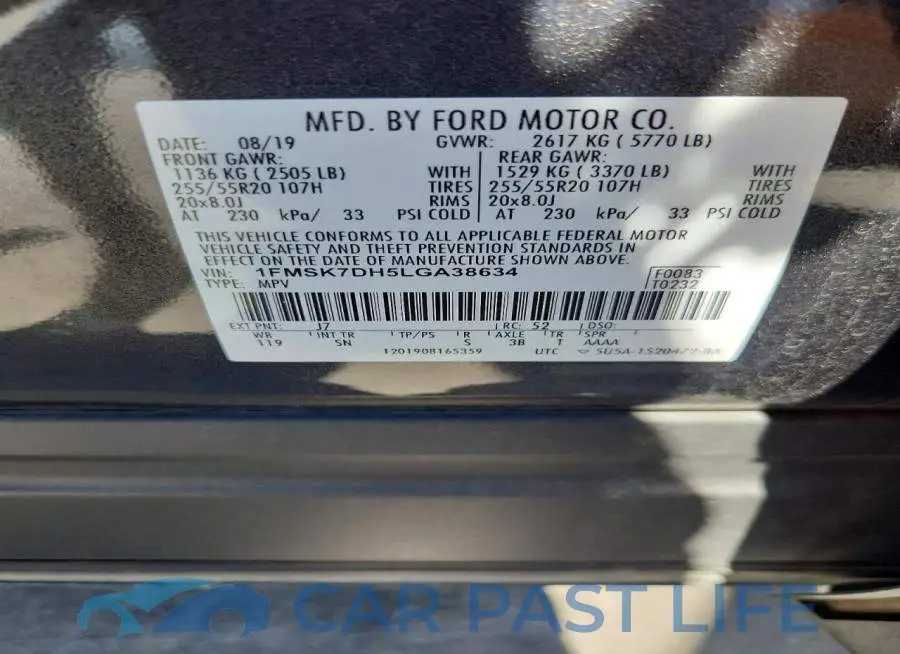 1FMSK7DH5LGA38634# 13