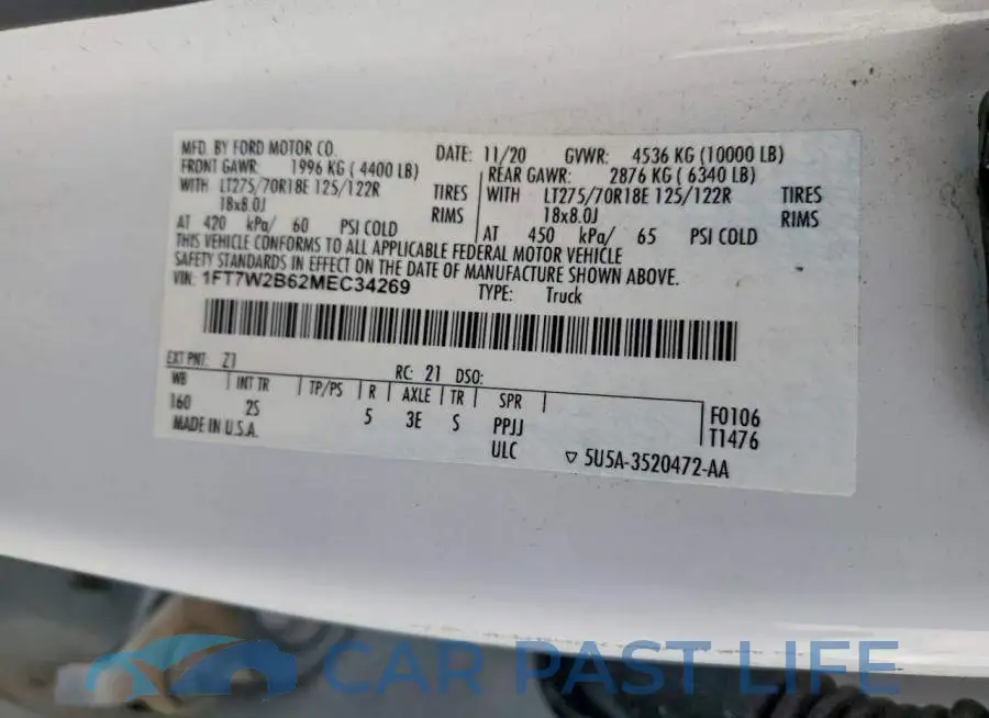 1FT7W2B62MEC34269# 14