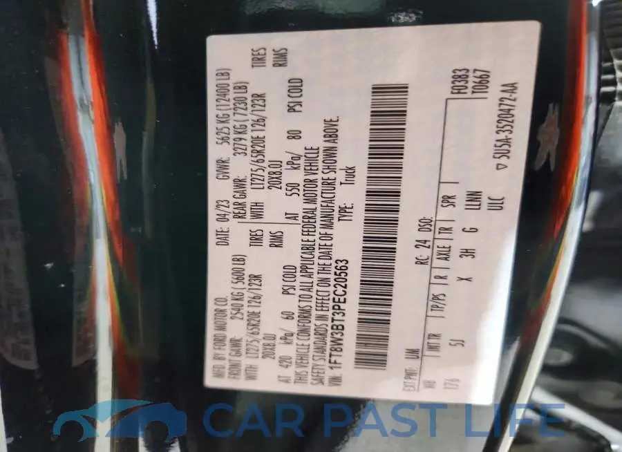 1FT8W3BT3PEC20563# 12