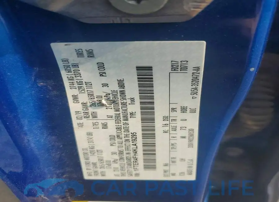 1FTER4FH4KLA19295# 12