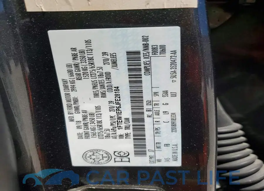 1FTEW1EP6JFE28184# 12