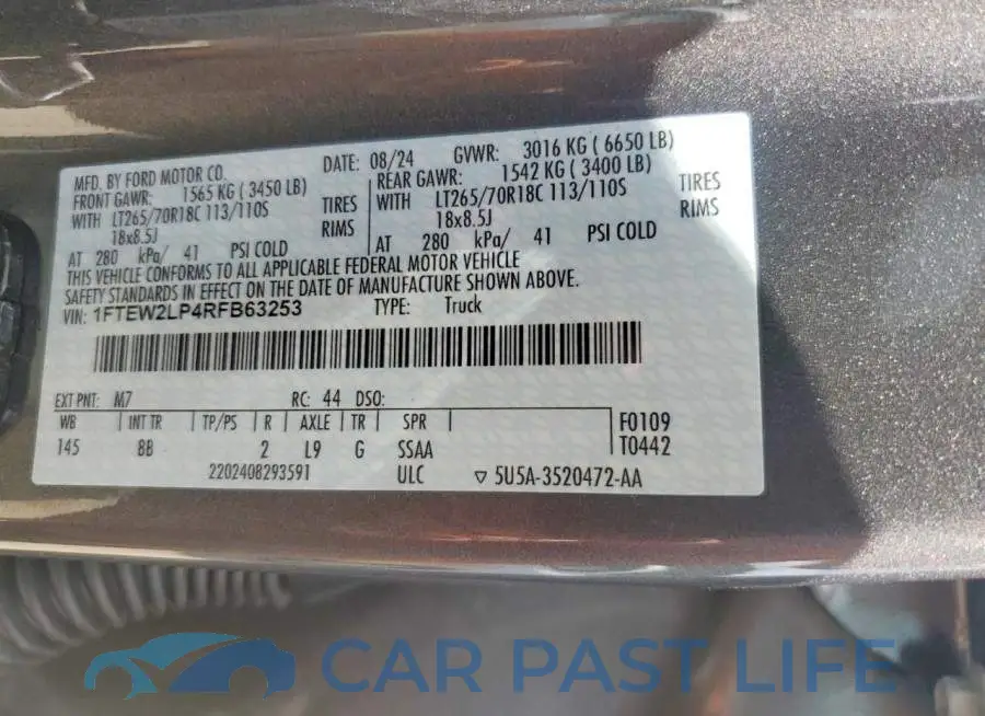1FTEW2LP4RFB63253# 12