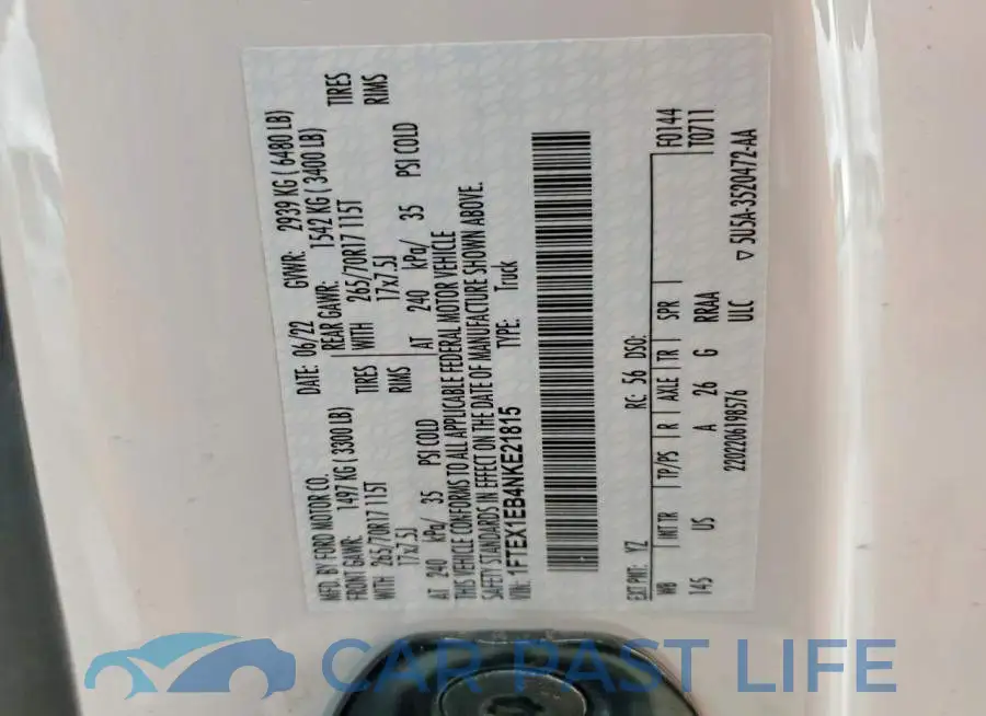 1FTEX1EB4NKE21815# 13