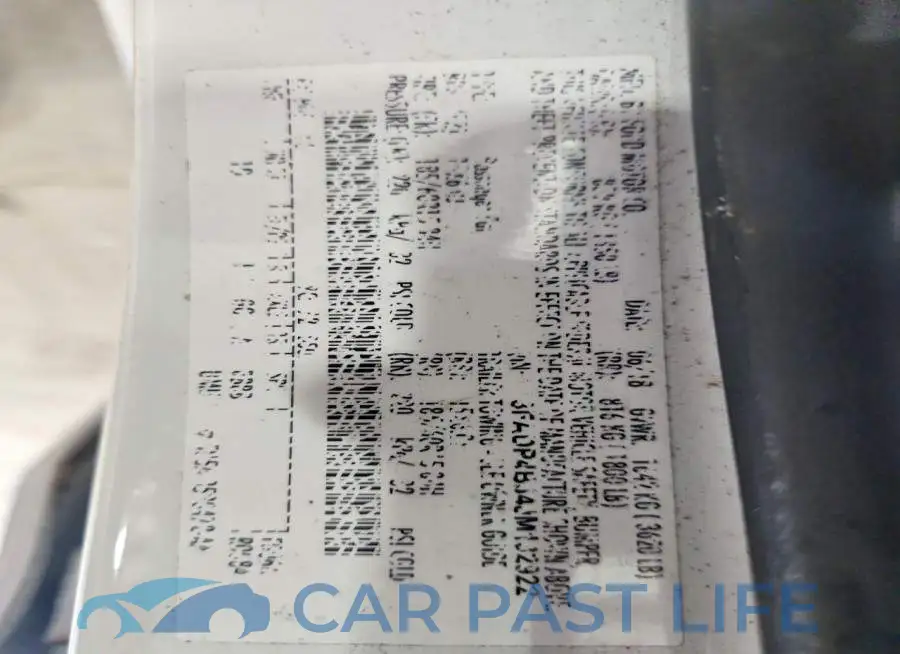 3FADP4BJ4JM132922# 12