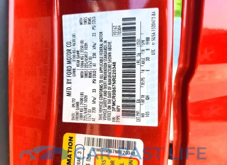 3FMCR9B67NRE20348# 13