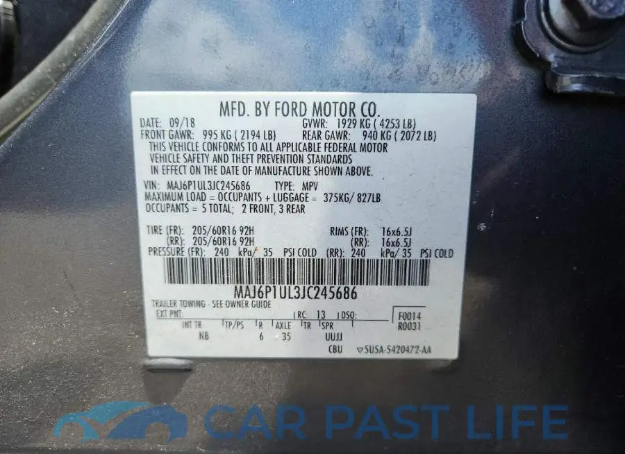 MAJ6P1UL3JC245686# 13