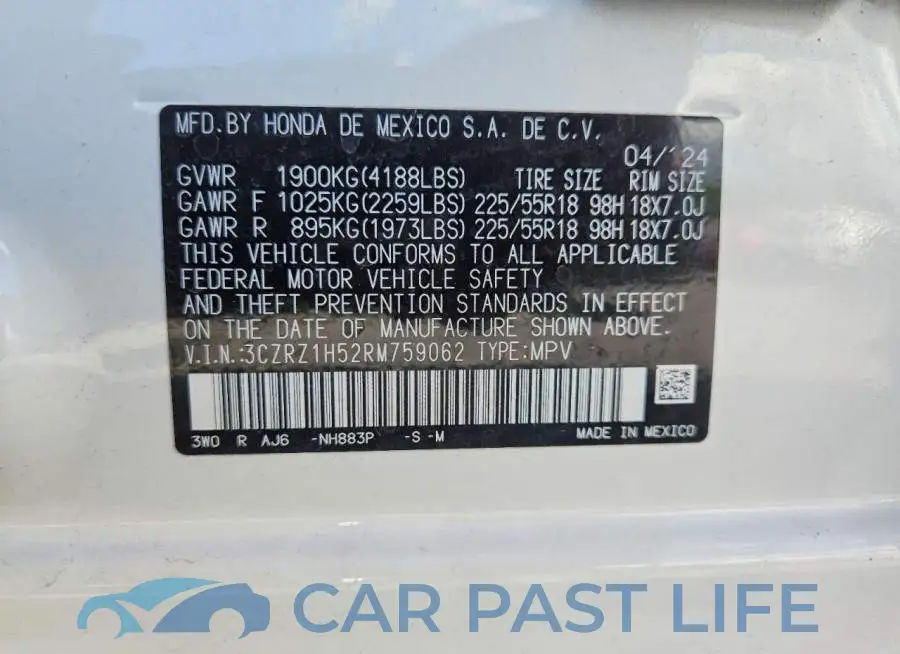 3CZRZ1H52RM759062# 13