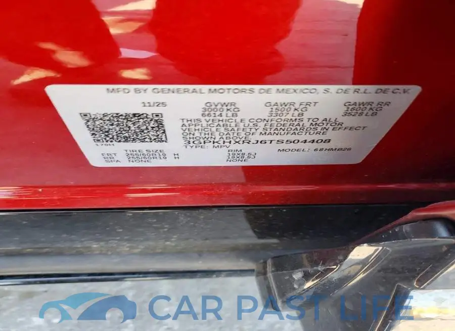 3GPKHXRJ6TS504408# 13