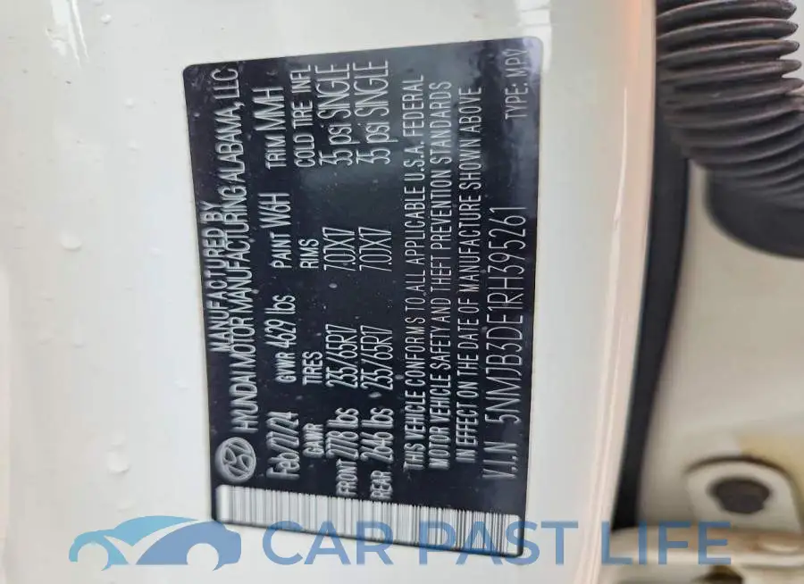 5NMJB3DE1RH395261# 13