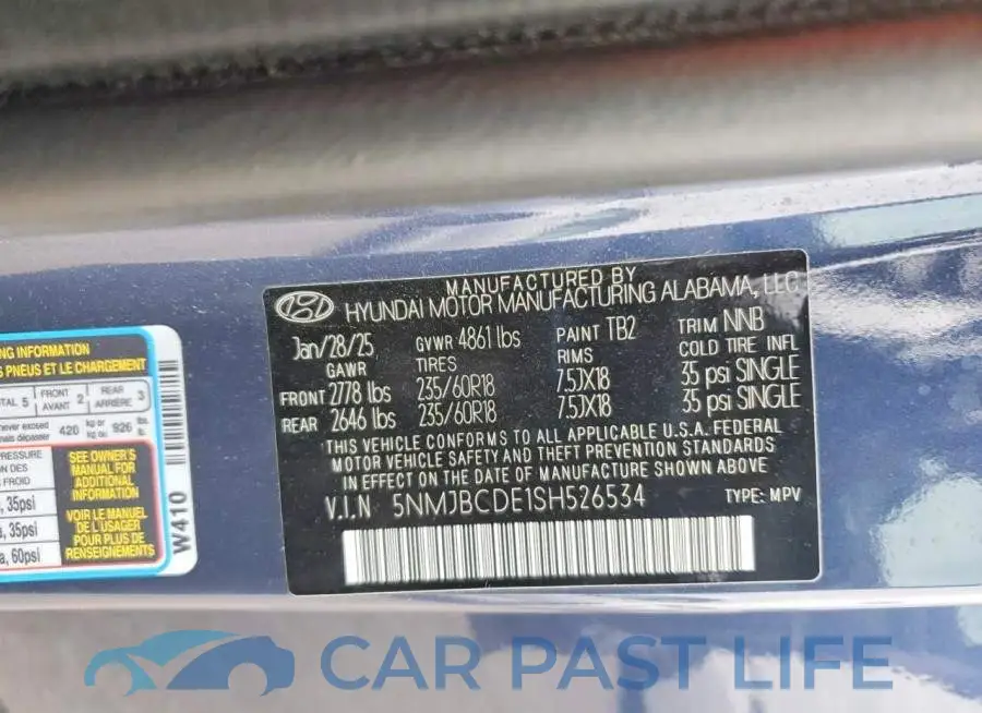 5NMJBCDE1SH526534# 14