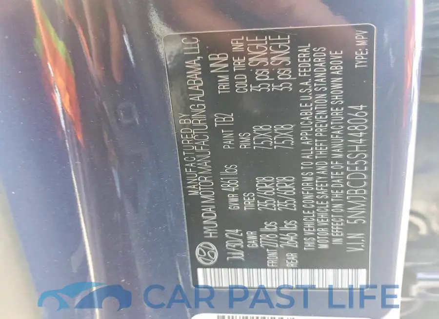 5NMJBCDE5SH448064# 13