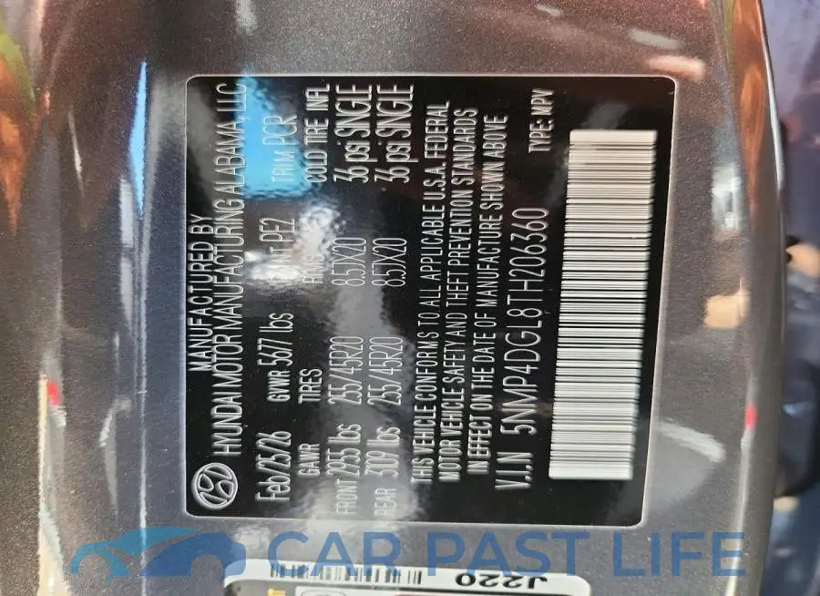 5NMP4DGL8TH206360# 13