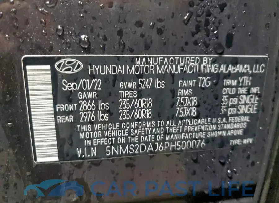 5NMS2DAJ6PH500076# 12