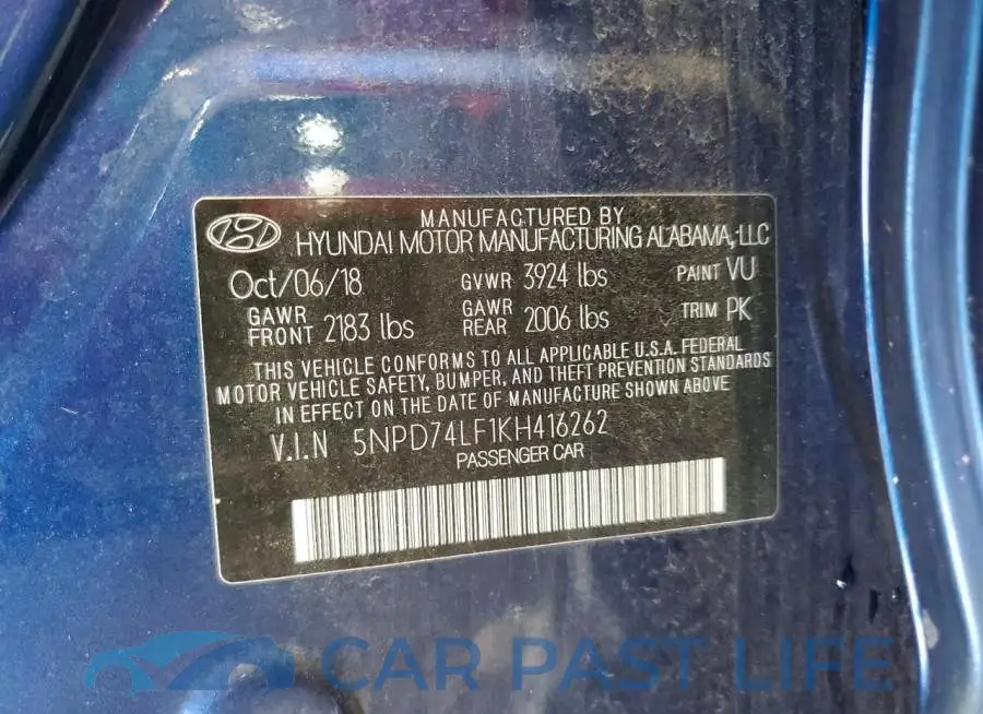 5NPD74LF1KH416262# 13