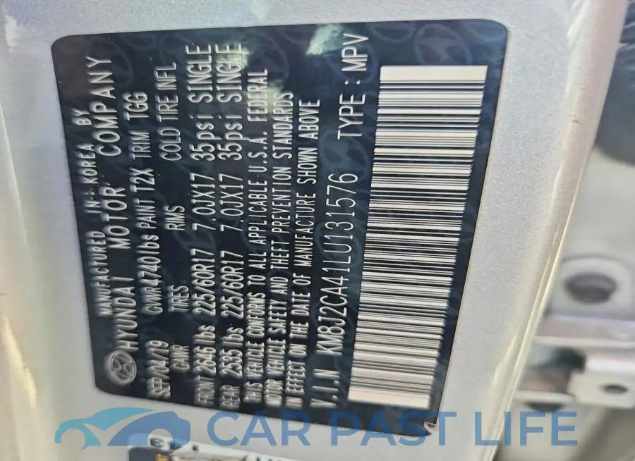 KM8J2CA41LU131576# 13