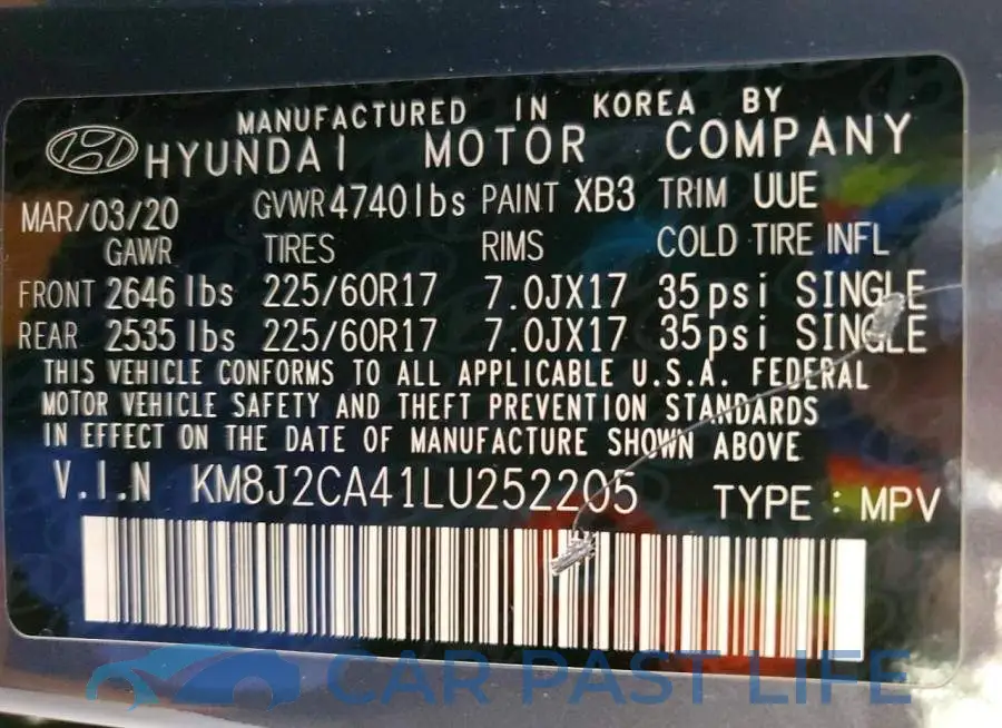 KM8J2CA41LU252205# 12