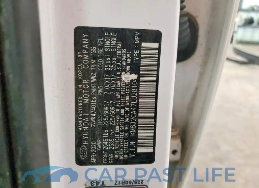 KM8J2CA47LU281045# 13