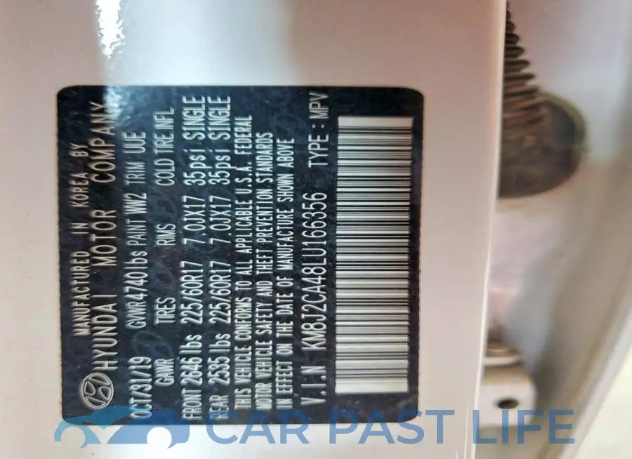 KM8J2CA48LU166356# 12
