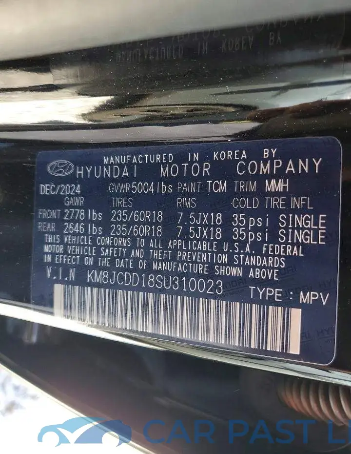 KM8JCDD18SU310023# 13