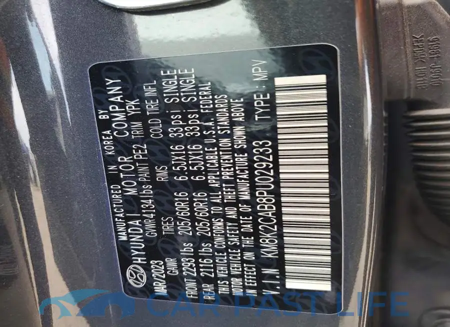 KM8K2CAB8PU029233# 13