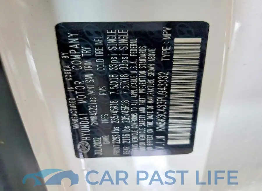 KM8K3CA33PU943332# 14