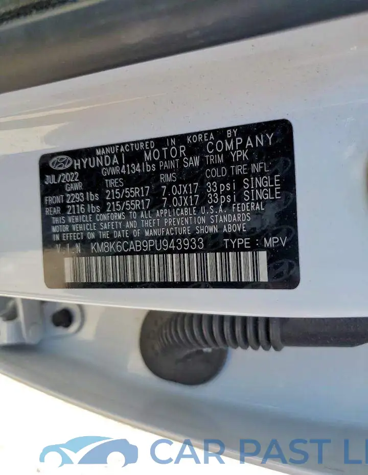 KM8K6CAB9PU943933# 13