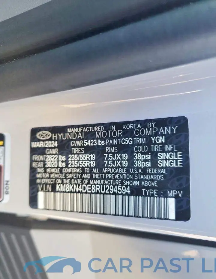 KM8KN4DE8RU294594# 13