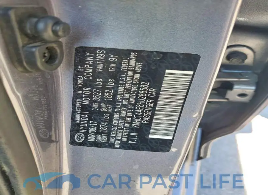 KMHCT4AE8HU288582# 12
