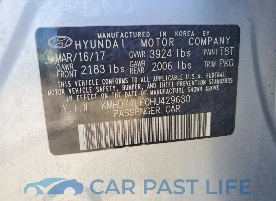 KMHD74LF0HU429630# 12