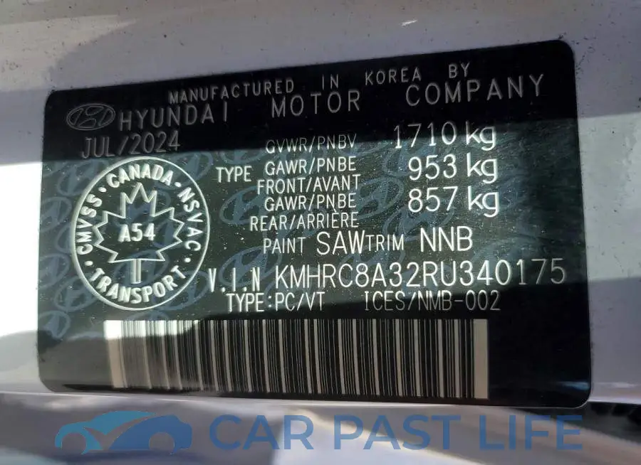 KMHRC8A32RU340175# 12