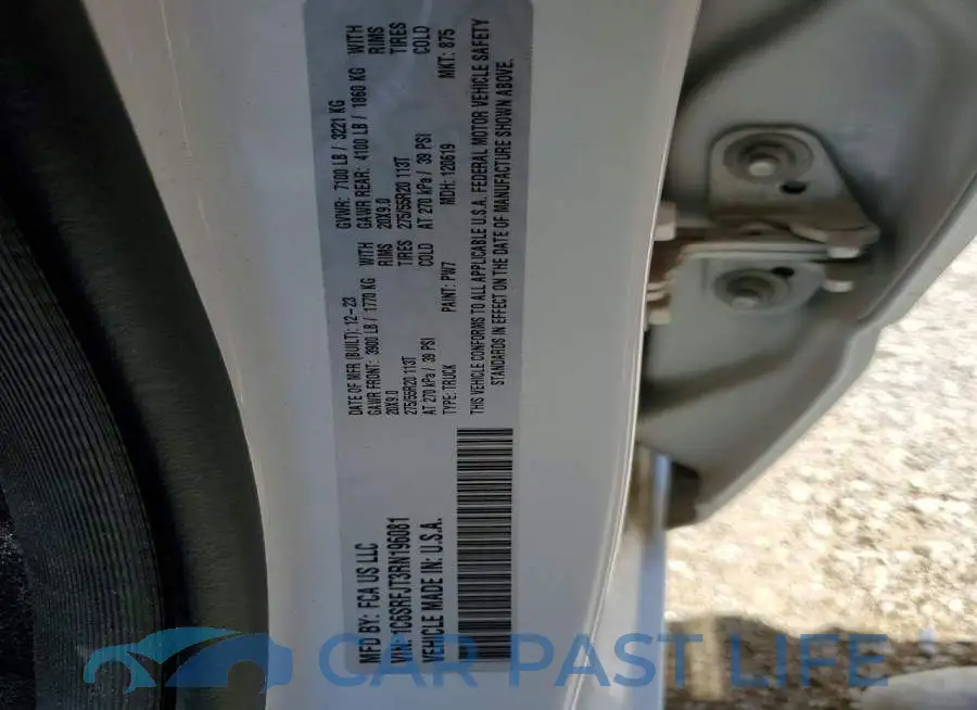 1C6SRFJT3RN196081# 12