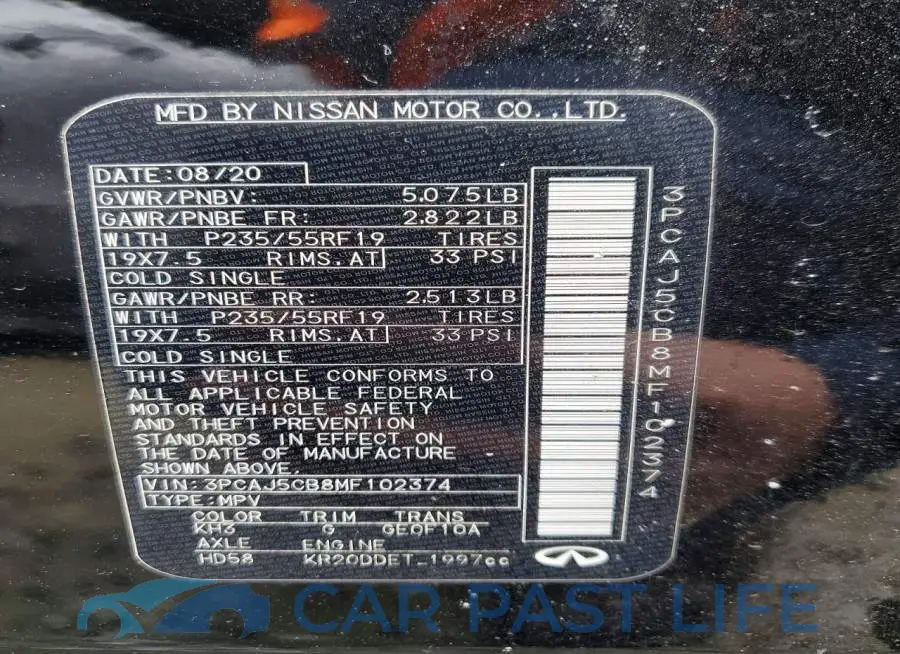 3PCAJ5CB8MF102374# 13