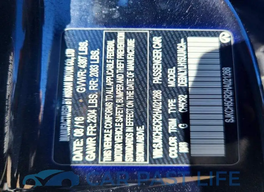 SJKCH5CR2HA021268# 12