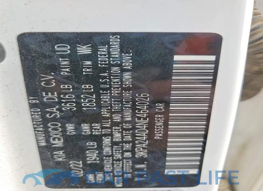 3KPA24AD4NE464026# 12