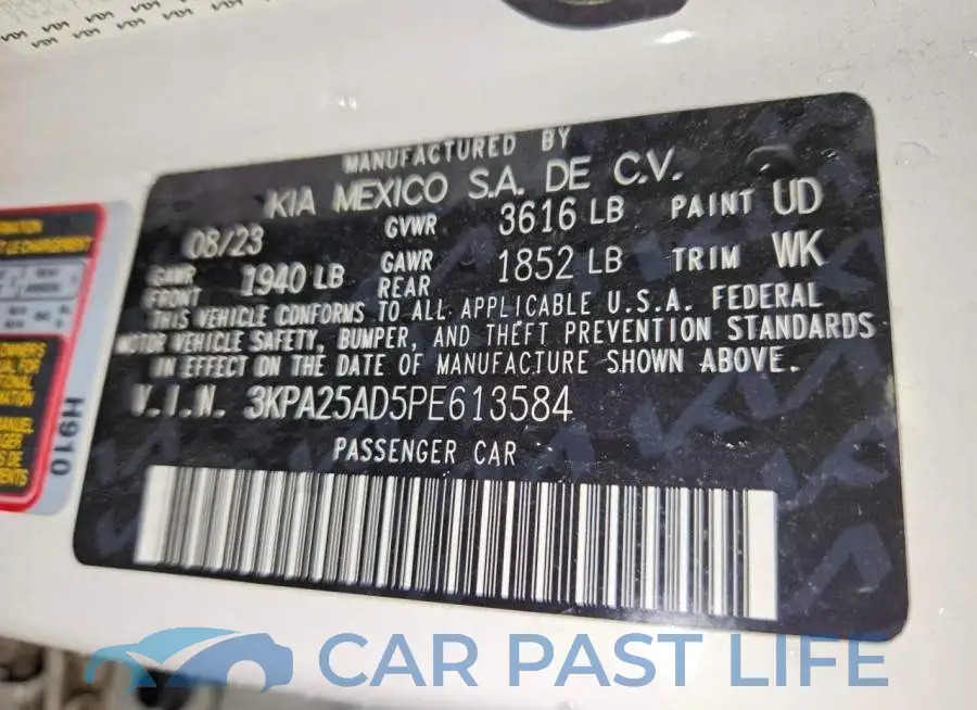 3KPA25AD5PE613584# 13
