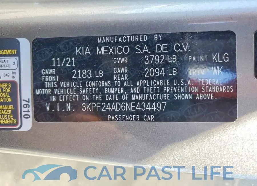 3KPF24AD6NE434497# 12