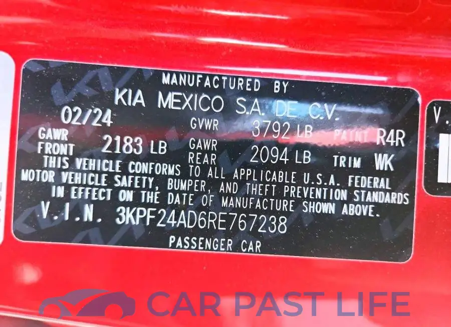 3KPF24AD6RE767238# 12